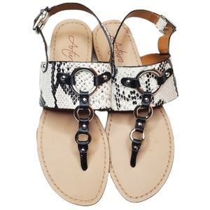 Arturo Chian Snake Skin print Sandals Size:7M